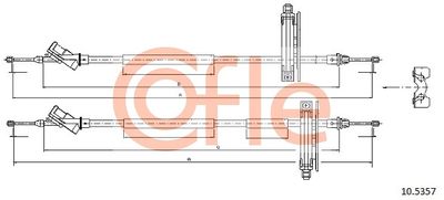 Cable Pull, parking brake COFLE 10.5357