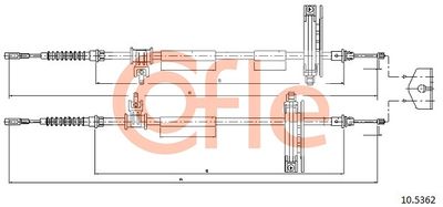 Cable Pull, parking brake COFLE 10.5362