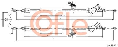 Cable Pull, parking brake COFLE 10.5367