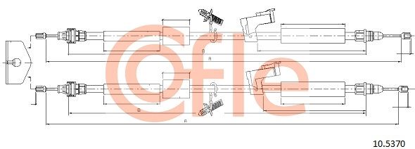 COFLE 10.5370 Cable Pull, parking brake