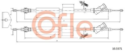 Cable Pull, parking brake COFLE 10.5371