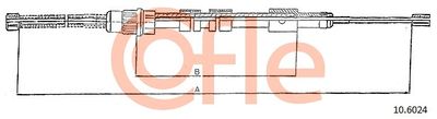 Cable Pull, parking brake COFLE 10.6024