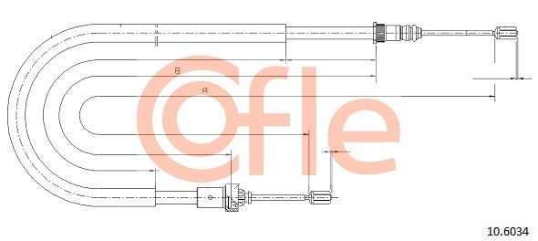 COFLE 10.6034 Cable Pull, parking brake