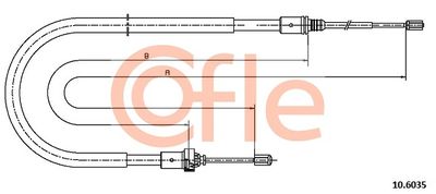 Cable Pull, parking brake COFLE 10.6035