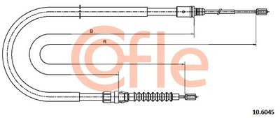 Cable Pull, parking brake COFLE 10.6045