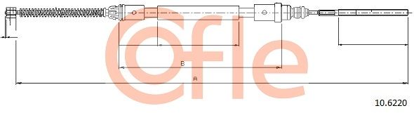 COFLE 10.6220 Cable Pull, parking brake