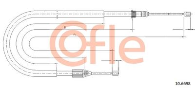 Cable Pull, parking brake COFLE 10.6698