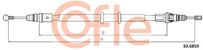 Cable Pull, parking brake COFLE 10.6859