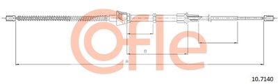 Cable Pull, parking brake COFLE 10.7140