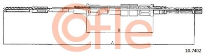 Cable Pull, parking brake COFLE 10.7402