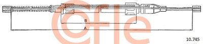 Cable Pull, parking brake COFLE 10.745