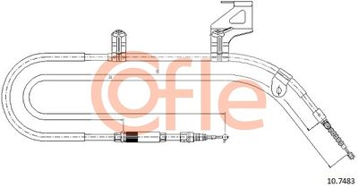 Cable Pull, parking brake COFLE 10.7483