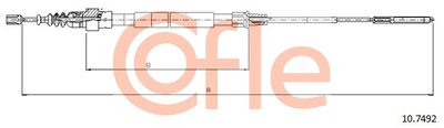 Cable Pull, parking brake COFLE 10.7492