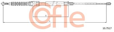 Cable Pull, parking brake COFLE 10.7517