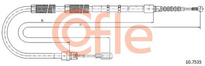 Cable Pull, parking brake COFLE 10.7535