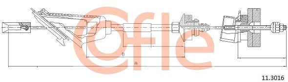 COFLE 11.3016 Cable Pull, clutch control