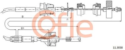 Cable Pull, clutch control COFLE 11.3038