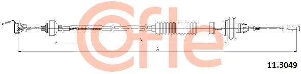 COFLE 11.3049 Cable Pull, clutch control