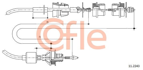 COFLE 11.2243 Cable Pull, clutch control