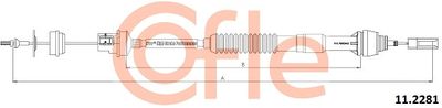 Cable Pull, clutch control COFLE 11.2281