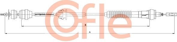 COFLE 11.2283 Cable Pull, clutch control