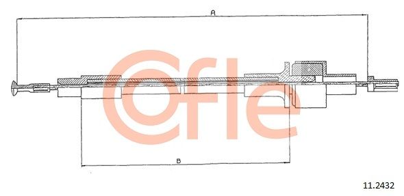 COFLE 11.2432 Cable Pull, clutch control