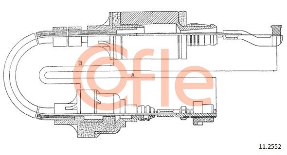 COFLE 11.2552 Cable Pull, clutch control