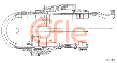 Cable Pull, clutch control COFLE 11.2552