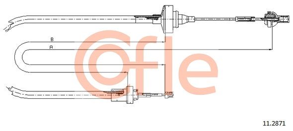 COFLE 11.2871 Cable Pull, clutch control