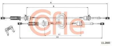 Cable Pull, manual transmission COFLE 11.2885