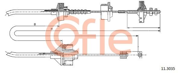 COFLE 11.3035 Cable Pull, clutch control