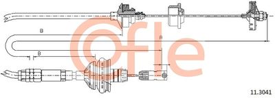 Cable Pull, clutch control COFLE 11.3041