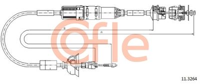 Cable Pull, clutch control COFLE 11.3264