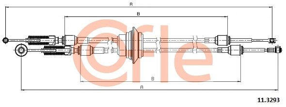 COFLE 11.3293 Cable Pull, manual transmission