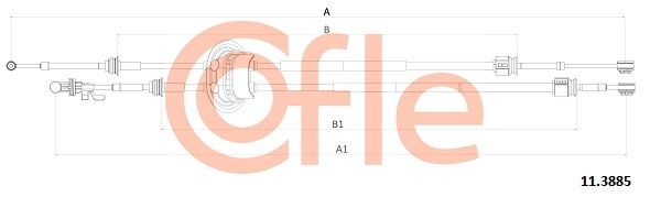 COFLE 11.3885 Cable Pull, manual transmission