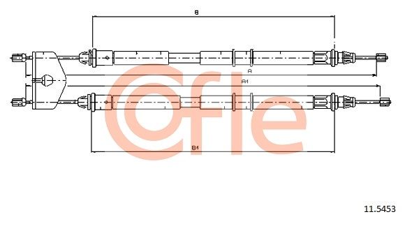 COFLE 11.5453 Cable Pull, parking brake