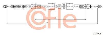 Cable Pull, parking brake COFLE 11.5508