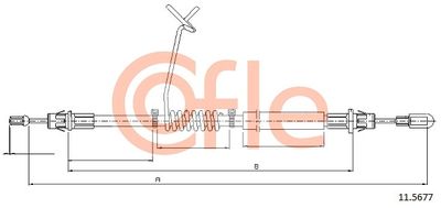 Cable Pull, parking brake COFLE 11.5677