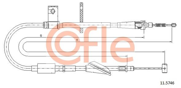 COFLE 11.5746 Cable Pull, parking brake