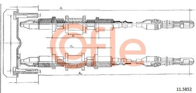 Cable Pull, parking brake COFLE 11.5852