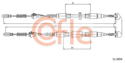 Cable Pull, parking brake COFLE 11.5854