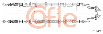 Cable Pull, parking brake COFLE 11.5866