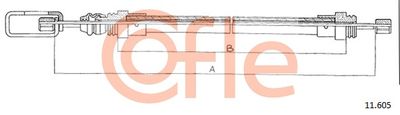 Cable Pull, parking brake COFLE 11.605