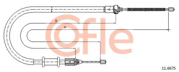 COFLE 11.6675 Cable Pull, parking brake