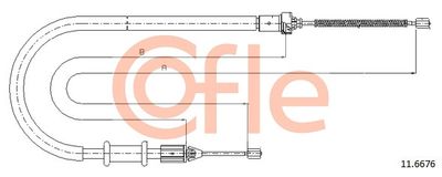 Cable Pull, parking brake COFLE 11.6676