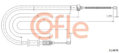 Cable Pull, parking brake COFLE 11.6678