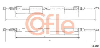 Cable Pull, parking brake COFLE 11.6773