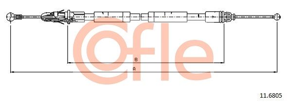 COFLE 11.6805 Cable Pull, parking brake