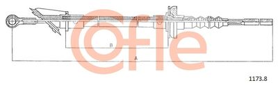 Cable Pull, clutch control COFLE 1172.1