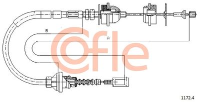 Cable Pull, clutch control COFLE 1172.4